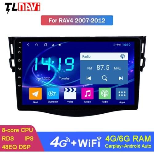 9 INCH IPS 4G+64G Android 9.0 Car GPS Navigation for Toyota RAV4 2007-2012 With 4G LTE DSP CARPLAY