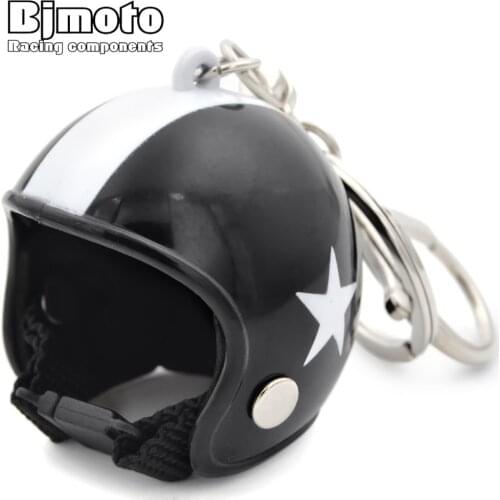 BJMOTO Motorcycle Helmets Key chain Women Men Cute Safety Helmet Car Keychain Bags Hot Key Ring Gift Wholesale KC-A001