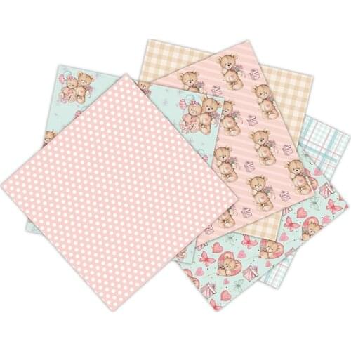 12Pcs/Lot Little Bear Material Papers DIY Scrapbooking Album Diary Gift Decorative Paper Scrapbooking Paper