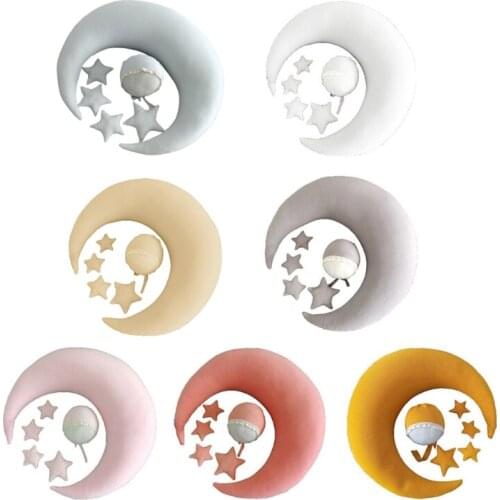 Baby Hat Posing Beans Moon Pillow Stars Set Infants Photo Shooting Accessories Newborn Photography Props Posing Beans 6pcs/set