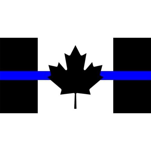 Yehoy hanging 90*150cm Canada Flag Blue Thin blue line black Flag For Decoration
