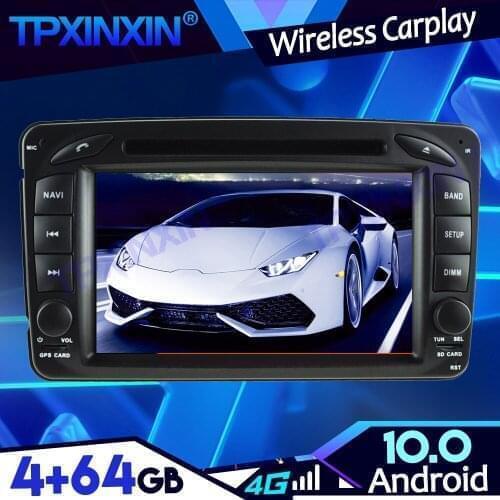 IPS Android 10.0 Carplay PX6 4-64G For Mercedes BENZ W209 DSP Tape Recoder Player Head Unit Navigation GPS Auto Radio Multimedia