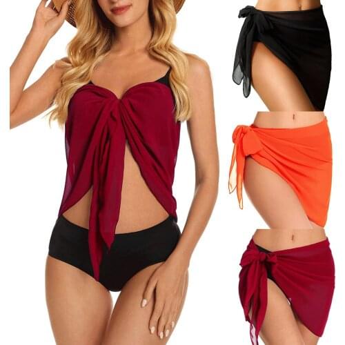 Colorful Sexy Beach Cover Up Womens Sarong Summer Bikini Cover-ups Wrap Pareo Beach Dress Skirts Cover Up Swimsuit#P3