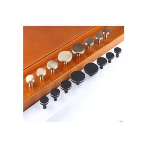 Round Brass Drawer Pulls Handles Dresser Cabinet Door Knob Home Kitchen Hardware Brass Decorative Hooks