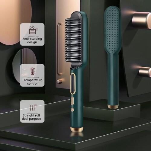 Multifunctional Professional Hair Straightener Tourmaline Ceramic Curler Brush Hair Electric Straighteners Curling Hair Iron