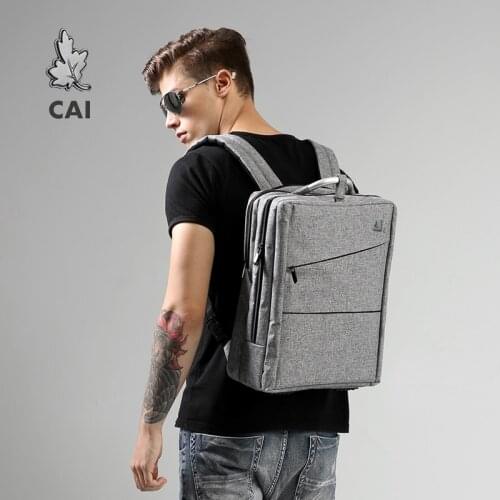 CAI Business Men Backpack 15" Laptop Travel bag Waterproof Minimalism High Capacity Quality Anti Theft School Collage Style