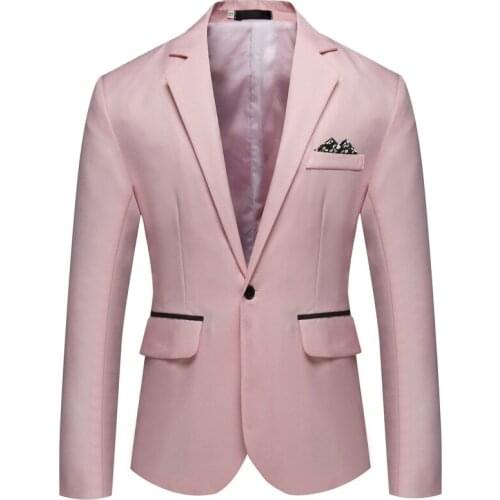 Autumn Men Blazer Coats Vintage Button Black White Casual Men Blazer Business Wedding Party Coat Suit Tops Outwear