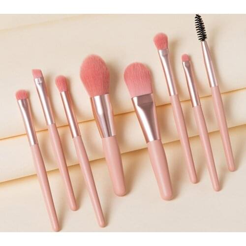 Makeup Brush Set Concealer Foundation Blush Pink Blue Powder Blend Cosmetic Make Up Brushes Eyeshadow Fan Highlighter Brush