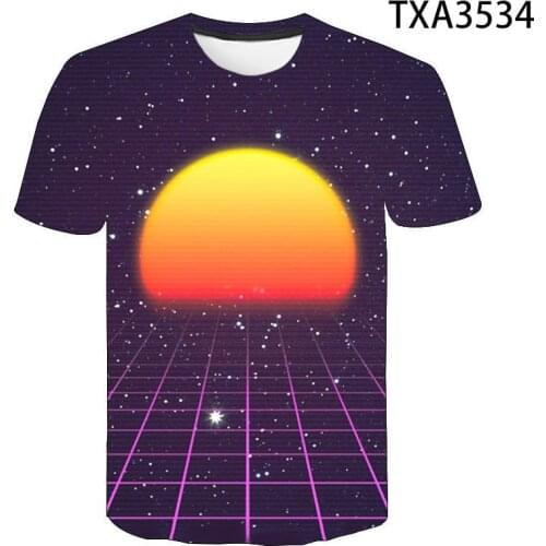 2020 New 3D Print T-Shirt Men Women Children Funy tshirt 80s RETRO VAPORWAVE RETROWAVE SYNTHWAVE Music Hip Hop Tops Tee