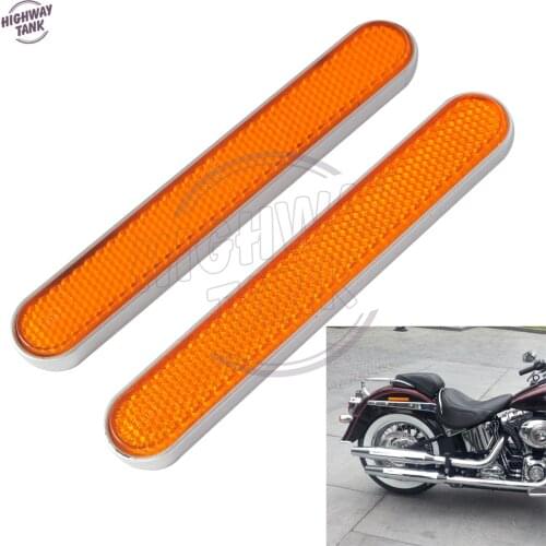 Orange Motorcycle Rear Mudguard Fender Reflector Case for Harley Sportster 883 1200 Softail Dyna Fatboy