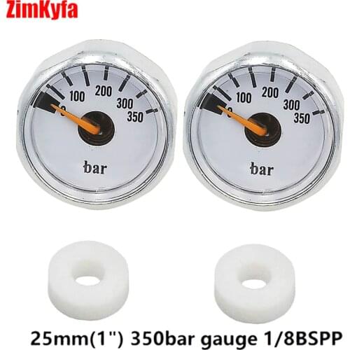 Paintball PCP Air Pressure Gauge 2pcs 350bar Mini Micro Manometre Manometer 1/8"BSPP Threads