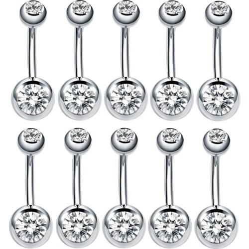 Sexy Dangling Navel Belly Button Ring Surgical Steel Body Jewelry Piercing Nombril