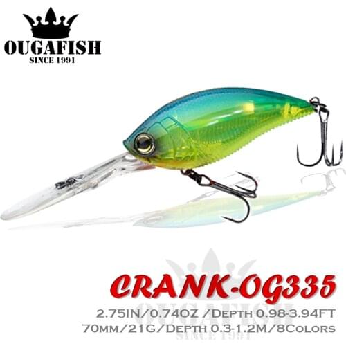 Crank Fishing Lure Rock Floating Topwater Crankbait Weights 21g Whoppers Trolling Saltwater Lures Artificial Bionics Peche Pike