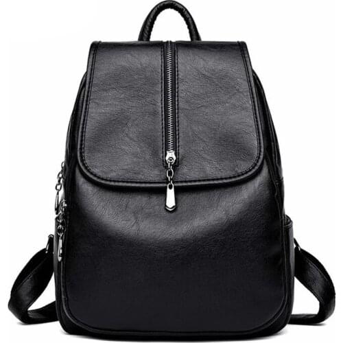 2021 Women Backpack High Quality Leisure Rucksack PU Leather Mochila Mother Vintage Bags Top-handle Backpacks Fashion Daypack