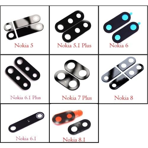 1 piece New back camera glass lens for Nokia 5 5.1 plus for Nokia 6 6.1 plus for Nokia 7 7Plus 7.1 for Nokia 8 for Nokia 8.1