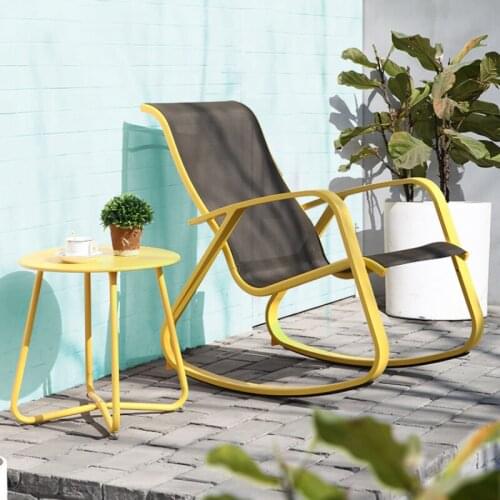 TT Balcony Rocking Chair Small Apartment Rocking Chair Recliner Adult Leisure Nordic Leisure Lazy Outdoor