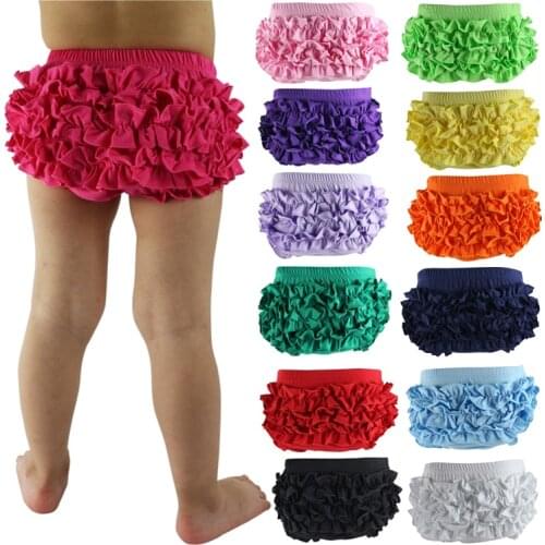 Wennikids Baby Cotton Bloomers 20 Colors Cute Tutu Design Infant Ruffle Shorts Toddler Diaper Covers беби-блумер Baby Bloomers