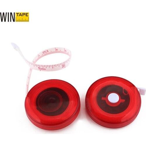 WINTAPE150Cm 60 Inch Hot Sale Round Mini Sewing Cloth Tailor Fabric Metric Inch Retractable Measuring Tape PVC Measuring Tape
