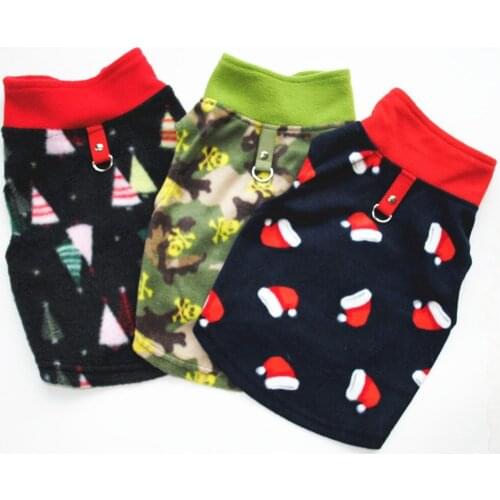 Dog Winter Clothes Jacket For Small Medium Big Dogs Pets Clothing Christmas Halloween Warm Fleece Clothes With Pulling Buckle BE