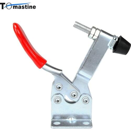 1pc Stainless Steel Horizontal Quick Release Hand Tool Toggle Clamp For Fixing Workpiece 90kg Antislip Covered Hand Tool