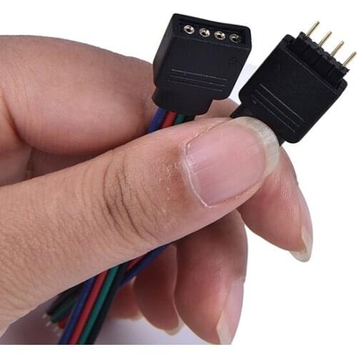 10Pcs 4Pin Male + Female Connector Cable Wire For 3528 5050 LED Strip Light 10cm x 9.5cm x 1.4cm