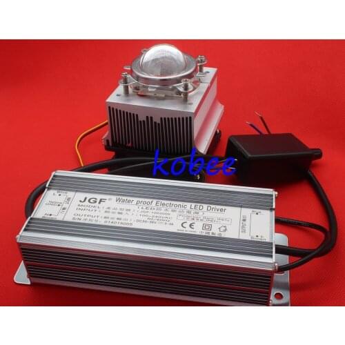 100W 100 Watt Dimmable Waterproof LED Driver + Lens Reflector + Heatsink Cooler with fan for 100w high power led