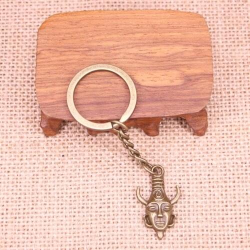 20pcs New Fashion Keychain 32x19mm Indiana elders Pendants DIY Men Jewelry Car Key Chain Ring Holder Souvenir For Gift