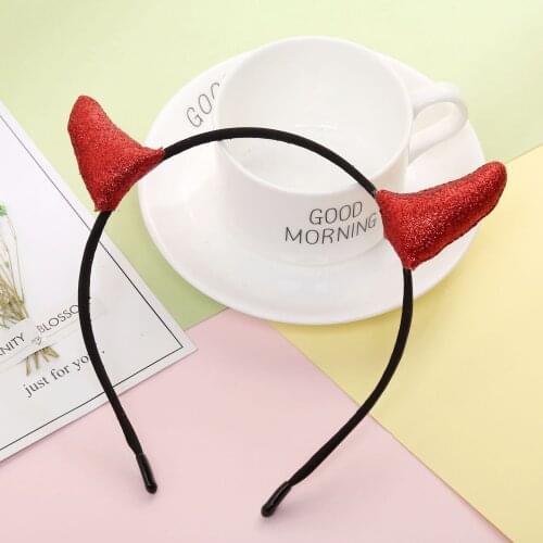 2020 wholesale Hair Accessories Female Holiday Atmosphere Horns Headband Fashion Devil Small Antler Headband Hair Accessories