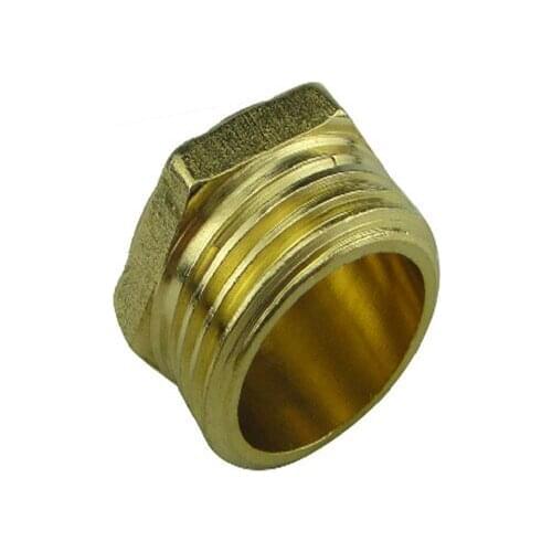 5PCS 1/2" Threaded pipe Hex Head Brass Plug Pneumatics Hydraulics Fittings