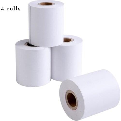 57x50mm 4 rolls cash register printer thermal paper for supermarket restaurant receipt paper barcode paper thermal cash register