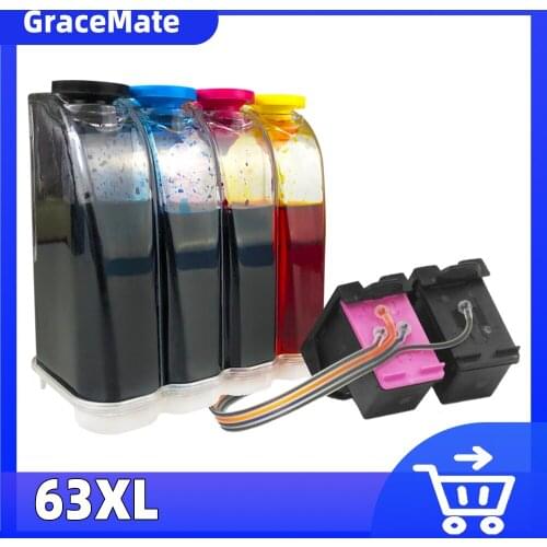 63 CISS Bulk Ink Compatible for Hp 63 for 1110 1111 1112 2130 2131 2132 3630 3632 3830 3831 3832 3834 4250 4650 4652 4655