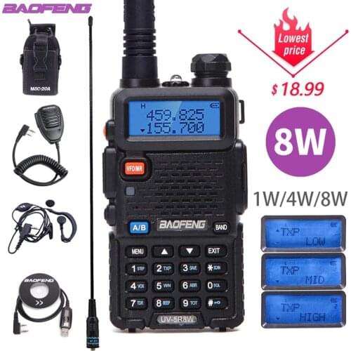 Baofeng UV-5R 8W High Powerful VHF/UHF Long Range Two Way Radio Walkie Talkie CB Ham Portable Radio Pofung UV5R for Hunting