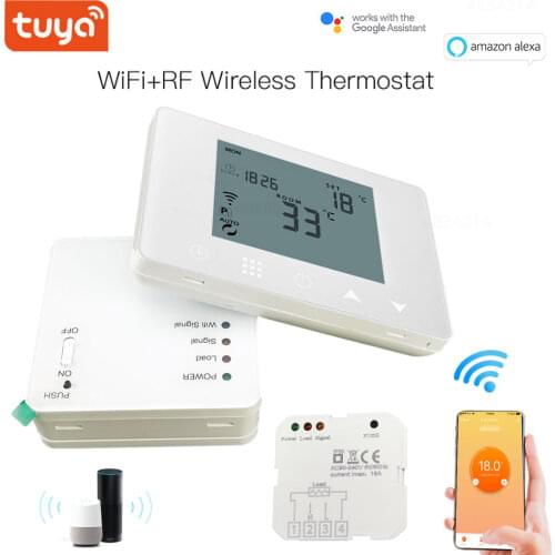 Wireless WIFI RF Thermostat 6 Sub-Chamber Hub Controller Central for Heat Mat/Underfloor Heating/Thermostatic Valves/Gas Boiler