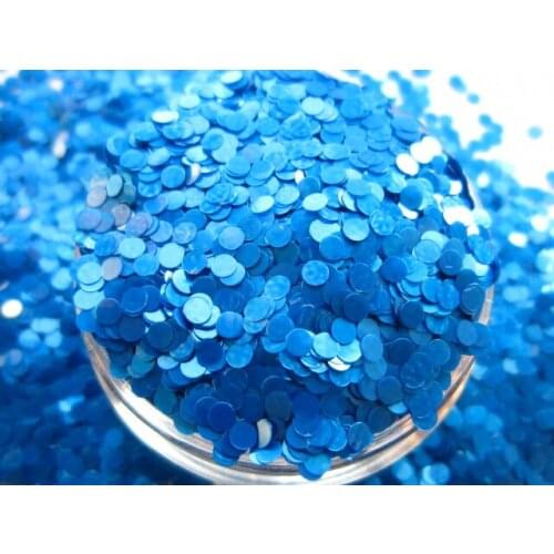 2mm Teal Blue Solvent Resistant Nail Glitter Sequins Mini Round Dot Paillette Nail Art Decor