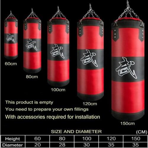 Boxing Punching Bag For Training Fitness Boxing Sack Equipment With Hanging Kick Children Adults Gym Kickboxing Sandbag