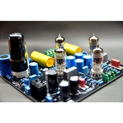 CAT-SL1-1 6Z4 + 12AU7 + 6N4 * 2 + 6N11 Vacuum Stereo Preamplifier Board 200MM * 180MM