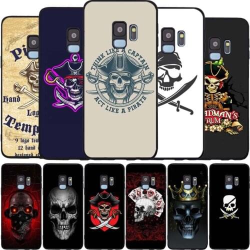 Pirate logo design black Soft phone Case For Samsung S20 S10 S9 S8 S7 edge Plus Lite Note 8 9 10 A6 A7 A8 A9 2018 Cover