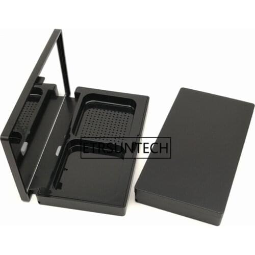 Black Compacts DIY Powder Case Empty Blusher Box with Mirror Cosmetic Powdery Cake Container F1326