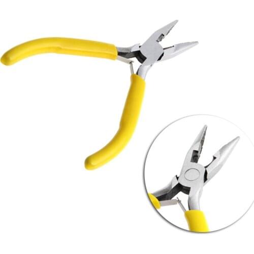 DIY Mini Long Nose Jewelry Pliers Practical Jewelry Handmade Carbon Steel Tool W0YA