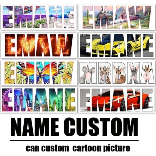 Photo Custom Full Square 5D DIY Diamond Painting Cartoons Name Cross Stitch Letter Customized Diamond Embroidery Mosaic Gifts