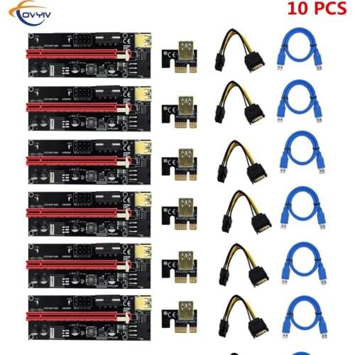 In stock covyiv 009s PCI E extender riser card PCI-E/PCIe USB 3.0 to 6pin adapter cable mining riser card