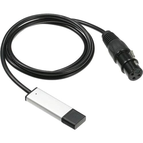 USB to DMX Control Interface Adapter Cable for Stage Lighting DMX512 Cable High Performance Portable
