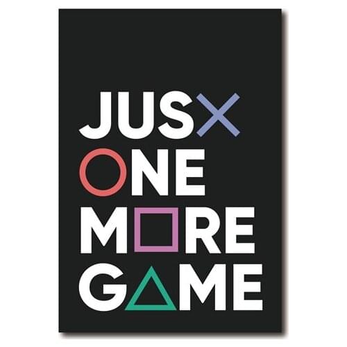 Surprise Box Diamond Painting Just One More Game Poster Painting Art Aisle Diamond Embroidery Living Room Decor