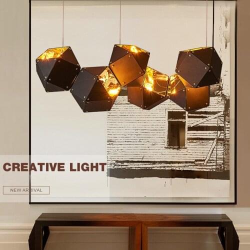 6 Head Welles Chandelier Metal Faceted chandelier Villa Hotel Gallery Bar Chandelier +Free shipping