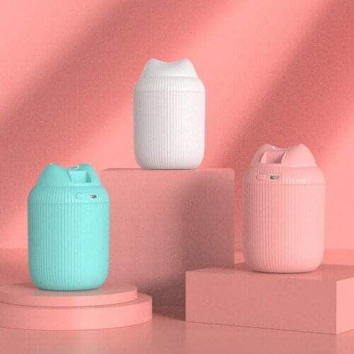 Mini Air Humidifier Cute Cat Humidifier USB Mini Car Home Bedroom Aromatherapy Machine Air Purifier Mute with LED Night Lamp