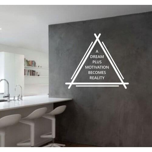 A Dream Plus Motivation Quotes Wall Decal Motivational Vinyl Wall Stickers Living Room Study Room Home Office Decor