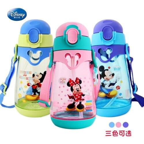 Genuine Sale Disney Baby Feeder Wide Break-resistant Feeding Bottle Silicone Nipple Water Baby High capacity 550MLBottle