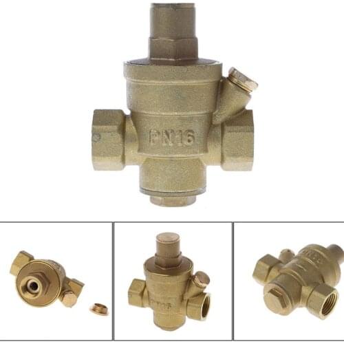 DN15 1/2" Adjustable Brass Water Pressure Reducing Regulator Valve PN 1.6