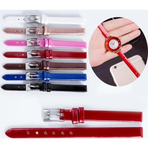 Genuine Leather Straps Unisex Watchband Release 8mm Design Pattern Solid Replacement Watch Band Strap