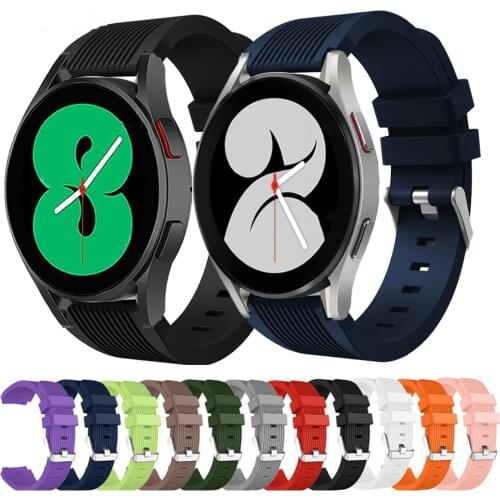 20MM Silicone Sport Watchband For Samsung Galaxy Watch 4 Classic 46mm 42mm Galaxy Watch 4 44MM 40MM Strap Wristband Bracelet